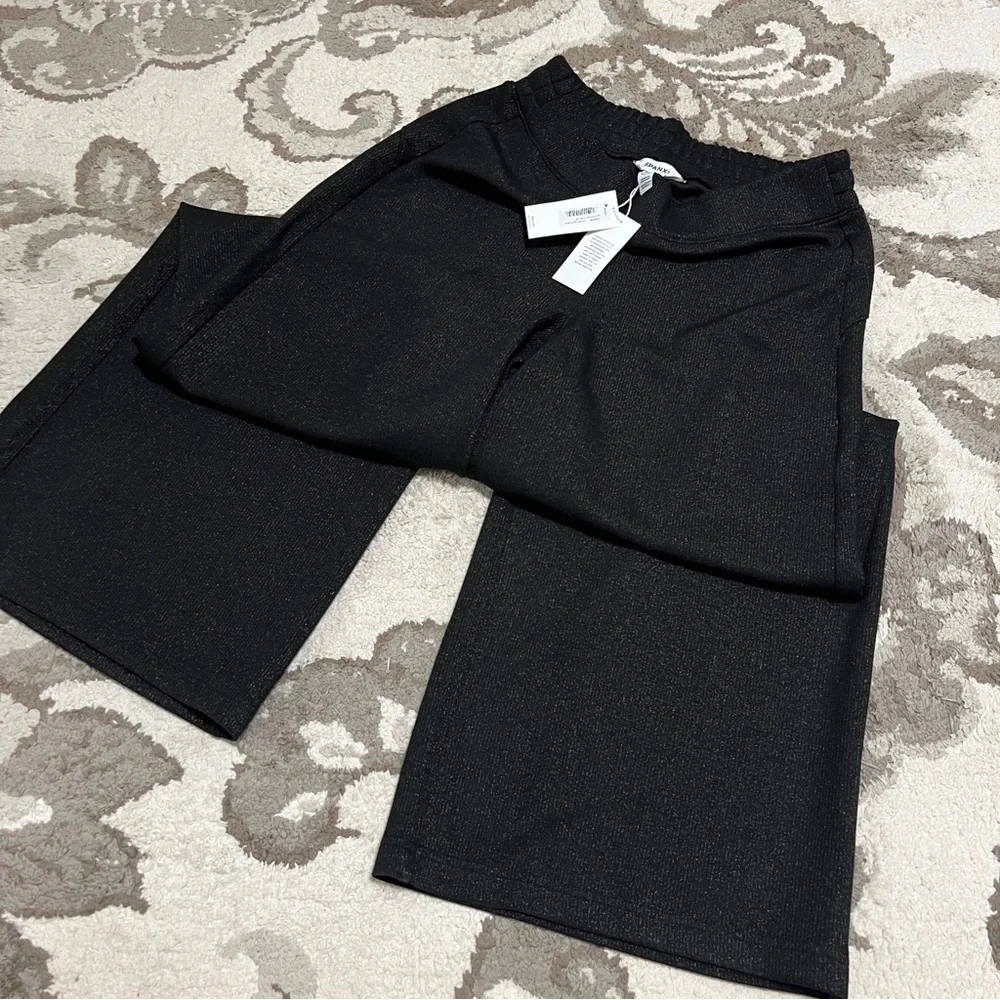 SPANX Black Wide-Leg Lounge Set with Half-Zip Pullover - Picture 9 of 9